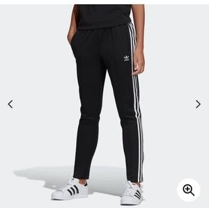 ADIDAS Originals Supergirl Black White Striped Track Pants Joggers Sweatpants